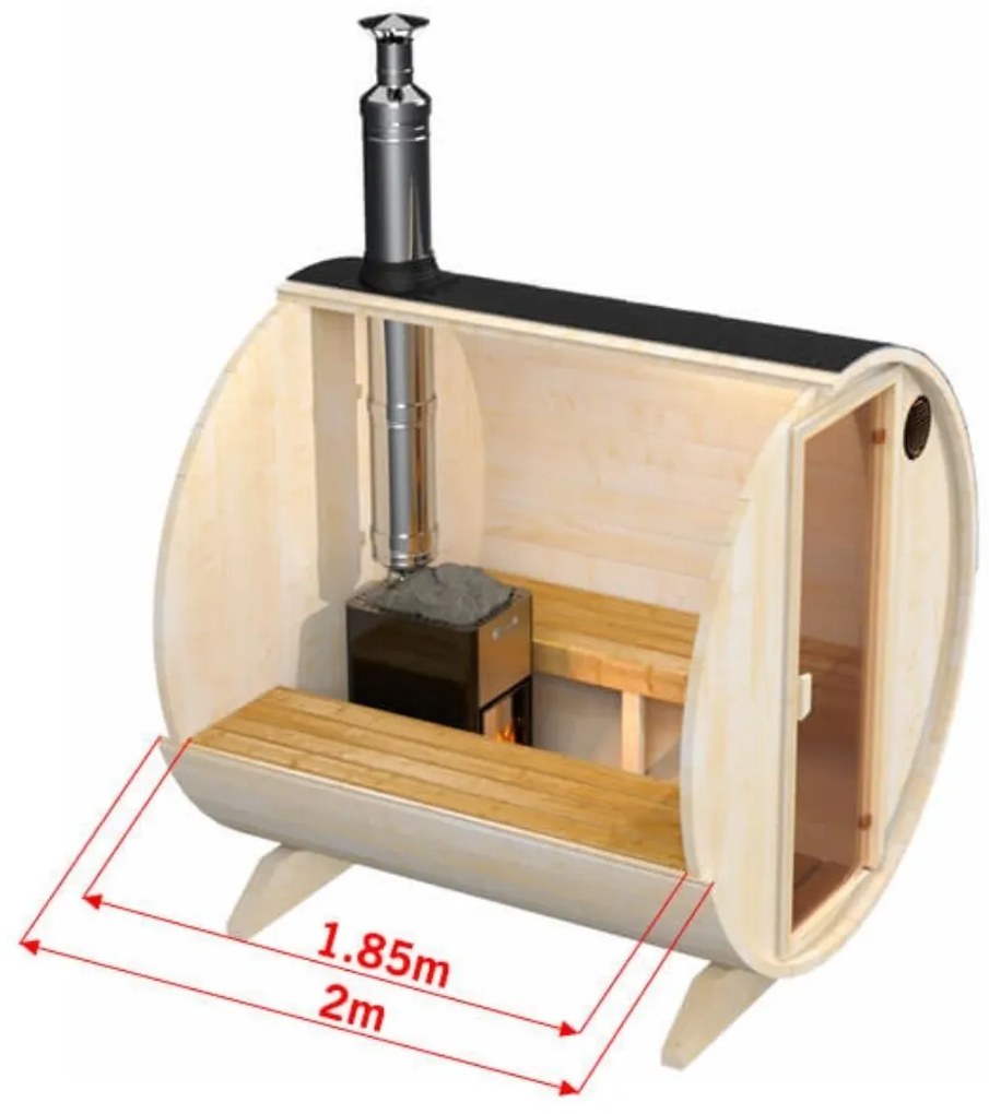 Hanscraft Sudová sauna 200 Severský smrek