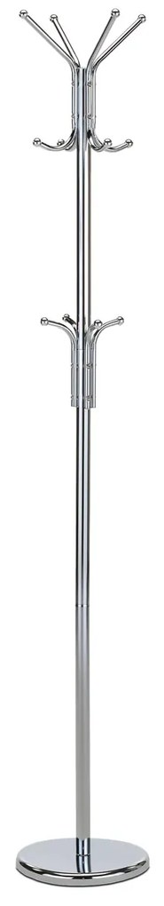 Kovový stojanový vešiak Autronic 80001-06B CR – lesklý chróm, 182 cm
