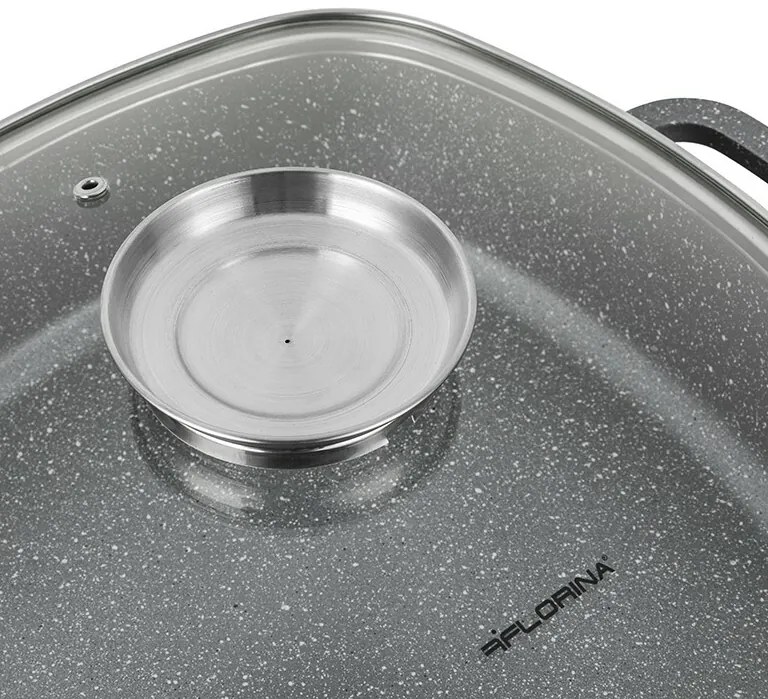 Florina Hliníkový pekáč s aróma pokrievkou Lava 3,5 l, 28 × 28 × 7,5 cm