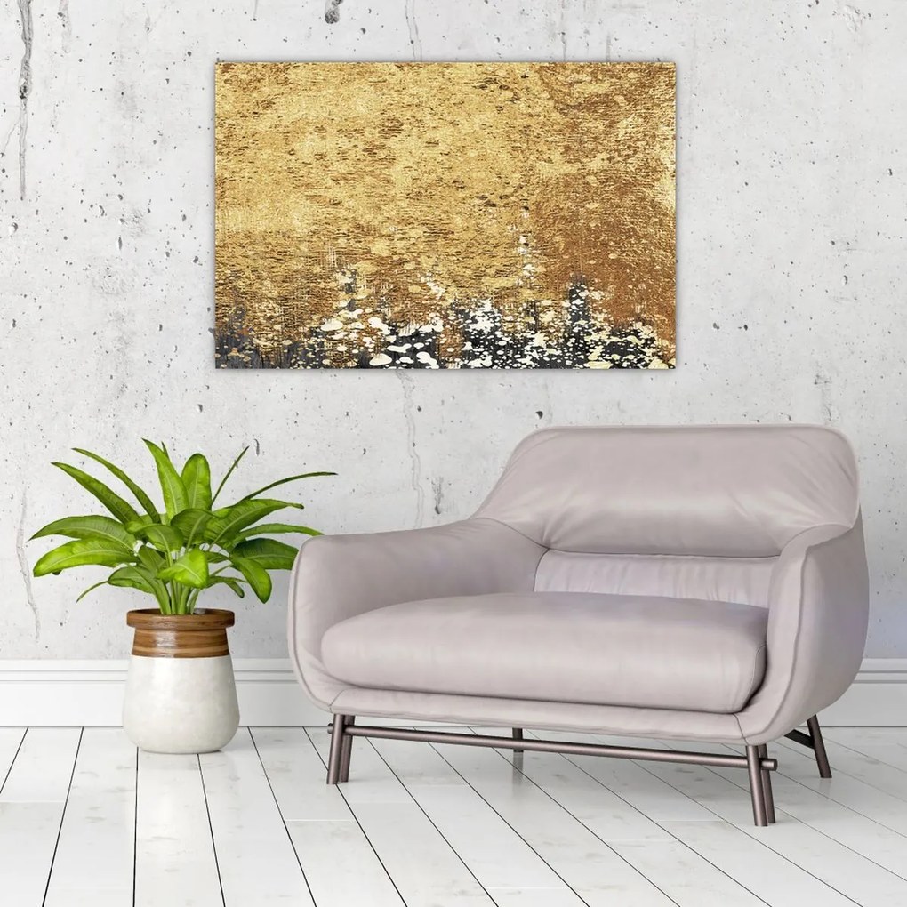 Obraz - Zlatá štruktúra N⁰3 (90x60 cm)