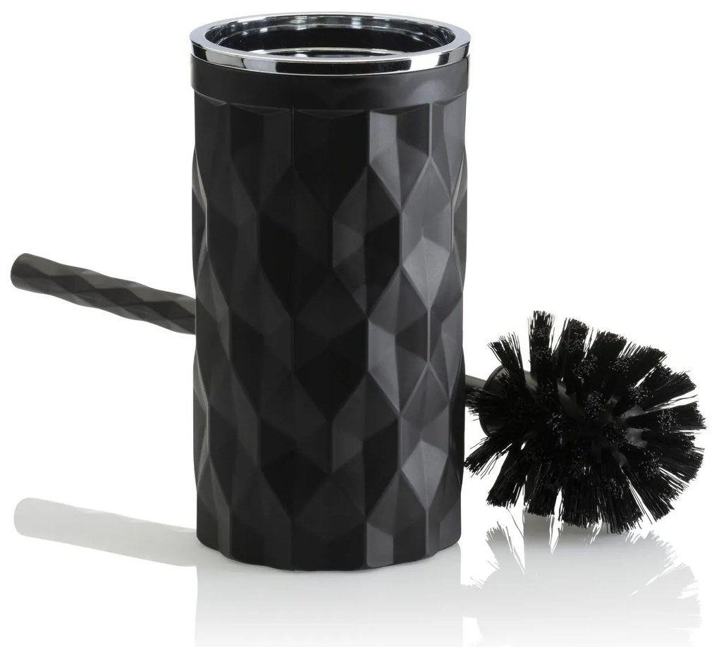 Sada kúpeľňových doplnkov Reina čierna/s chrómovou povrchovou úpravou