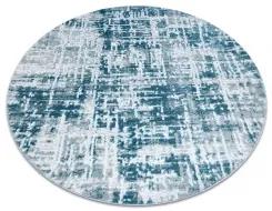 styldomova Krémovo-modrý štruktúrovaný koberec kruh FEME 8722