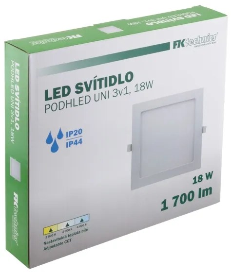 LED Kúpeľňové podhľadové svietidlo LED/18W/230V 3000/4000/6000K IP44
