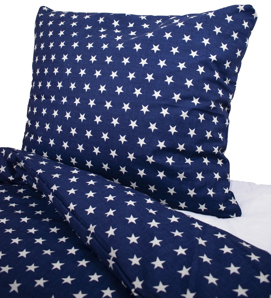 TOP BEDS Bavlnené detské obliečky Top Beds 160 x 110 modrá s hviezdičkami