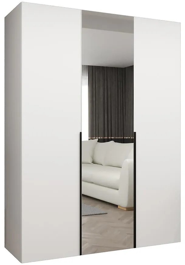 Skriňa Alicante II 150 biela/čierna