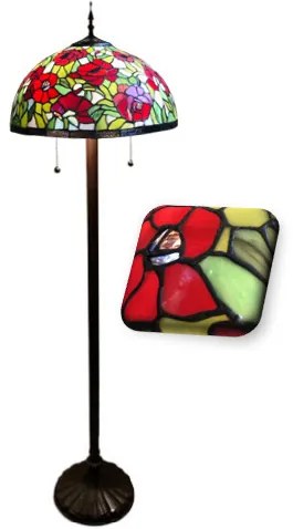 Stojaca lampa do obývačky Tiffany chain vitráž kolekcia MAKY