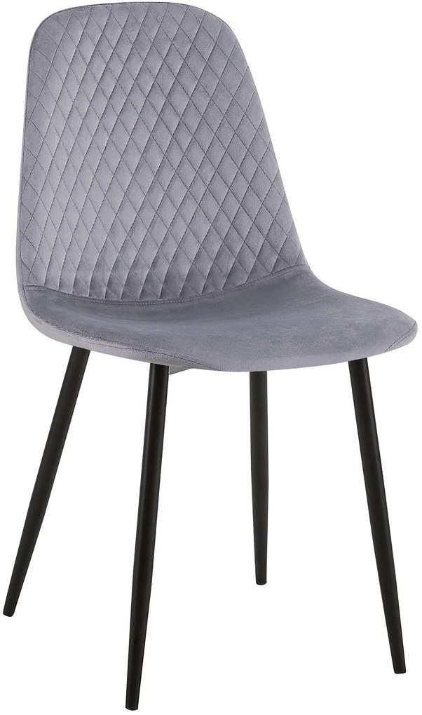 Stolička Giverny zamat - sivá