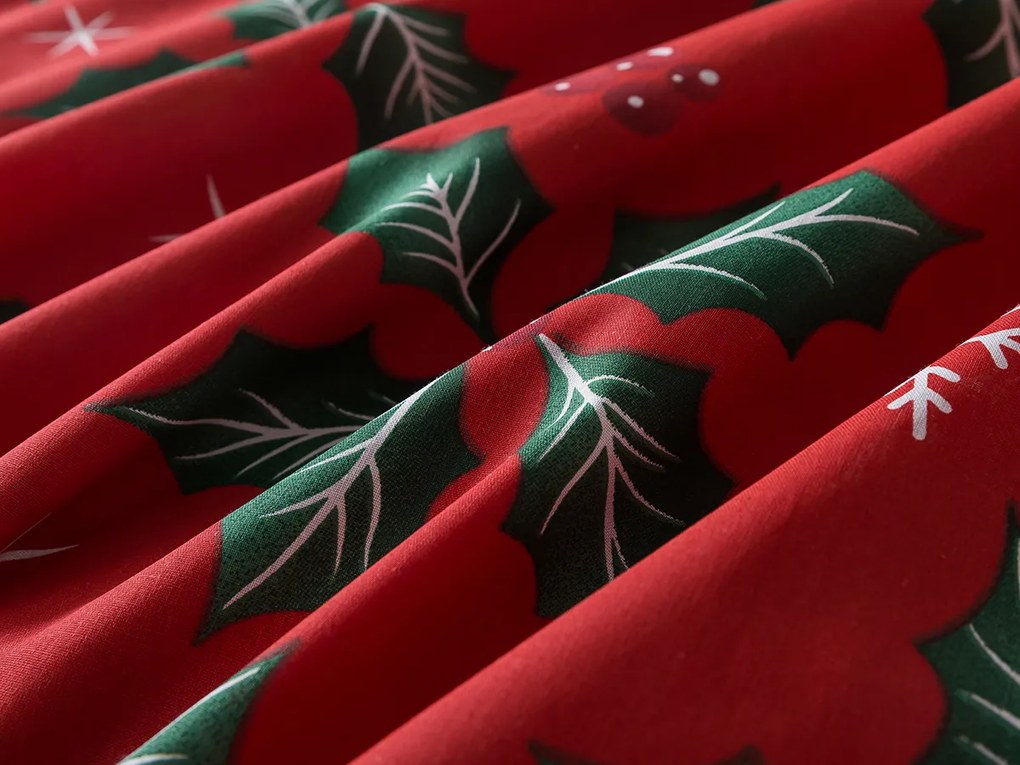 XPOSE® Bavlnené Renforcé obliečky VESELÉ VIANOCE - červené