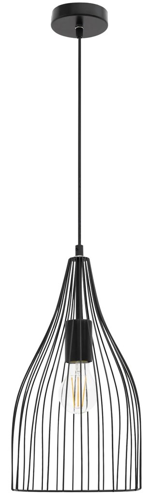 Toolight - Stropné svietidlo RIMINI RETRO 1xE27, čierna, OSW-00061