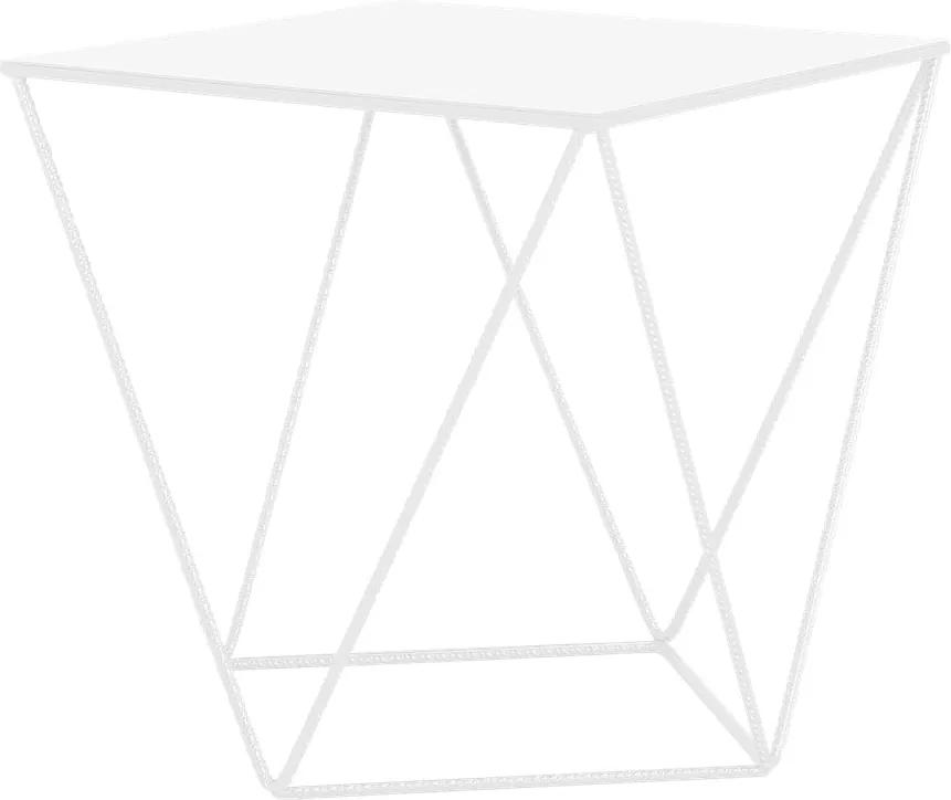 Biely odkladací stolík Custom Form Daryl, 55 × 55 cm