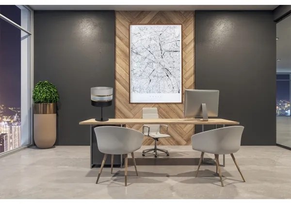 Stolná lampa CORAL 1xE27/60W/230V čierna/šedá