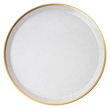 Jedálna súprava 16 ks, sivá/zlatá, porcelán