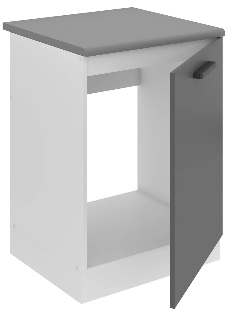 Kuchynská skrinka Belini Premium Full Version drezová 60 cm šedý mat s pracovnou doskou