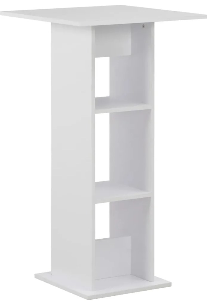 vidaXL Barový stôl biely 60x60x110 cm