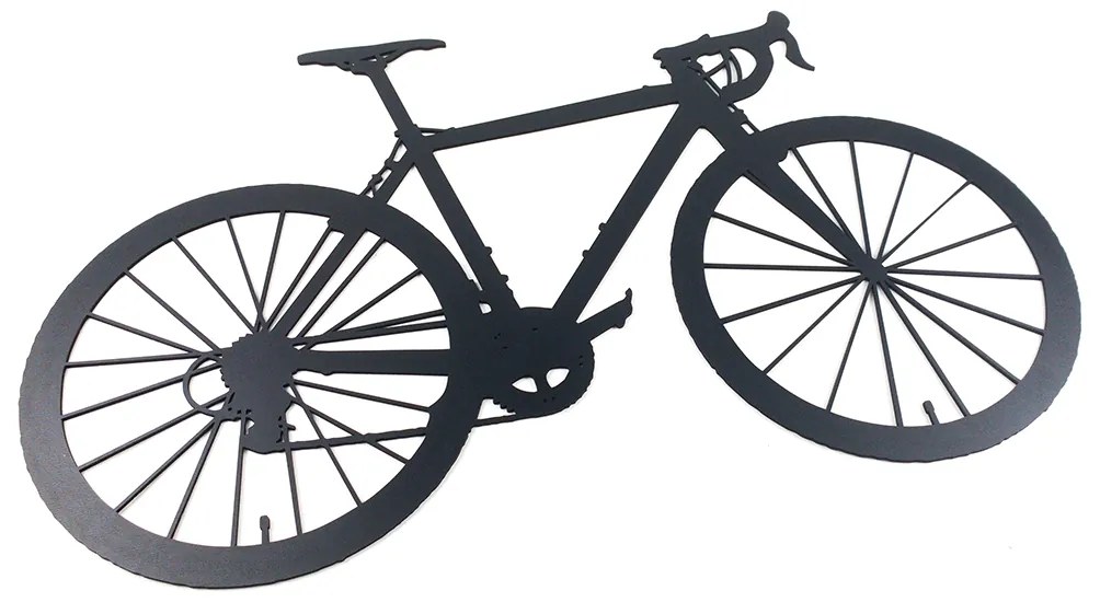 Veselá Stena Drevená nástenná dekorácia čierny Bicykel