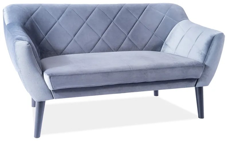 Signal Pohovka KARO 2 VELVET farba sivá BLUVEL 14 / wenge