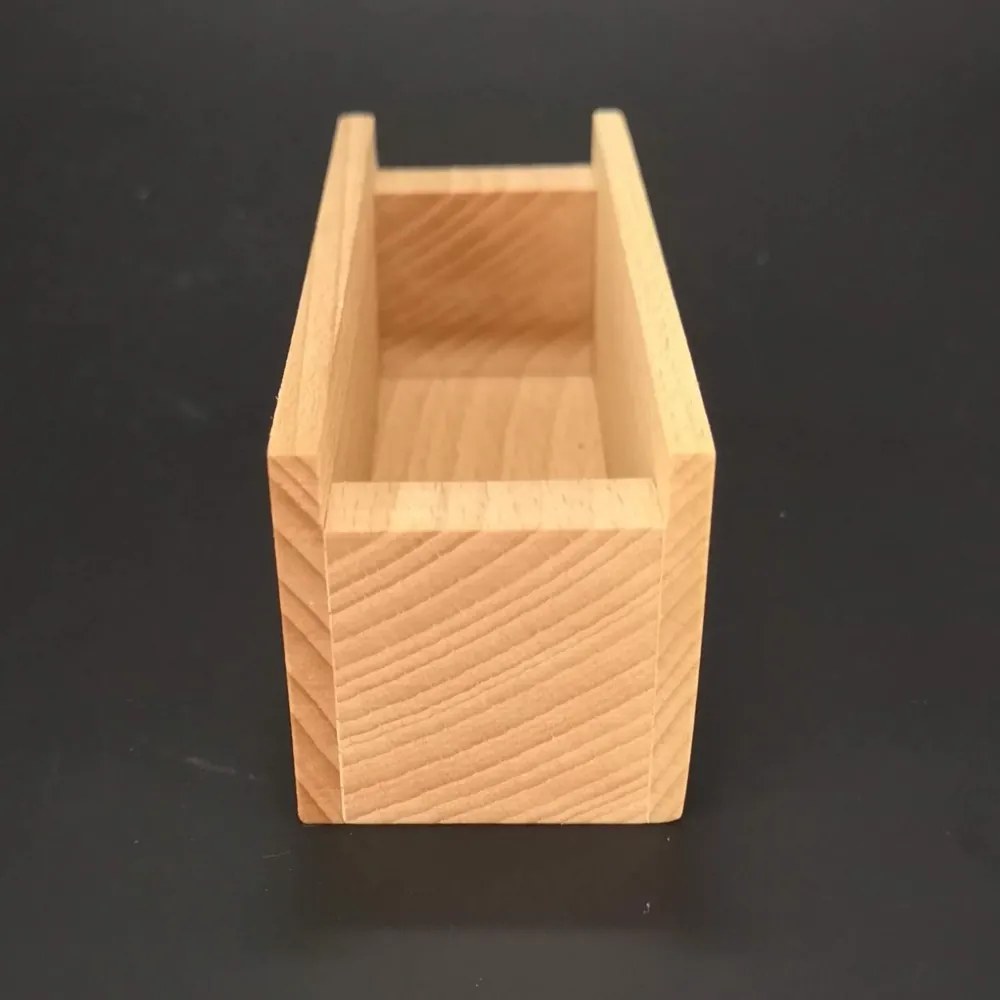 AMADEA Drevený stojan hranatý na podtácky, masívne drevo, rozmer 12 cm