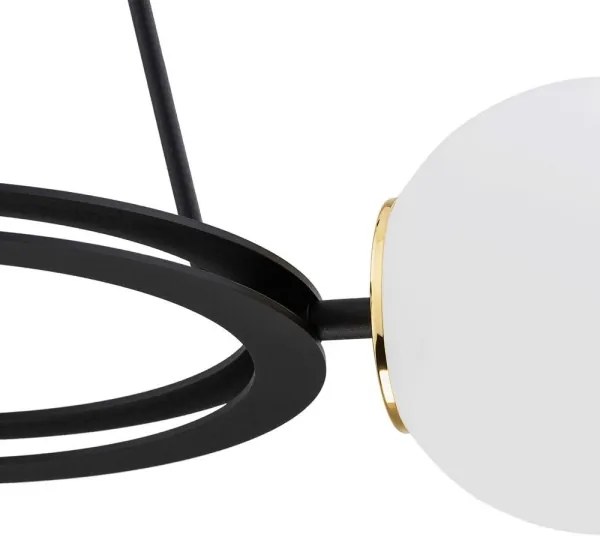 Argon 6150 - Luster na tyči AMALFI 3xE27/15W/230V čierna/biela