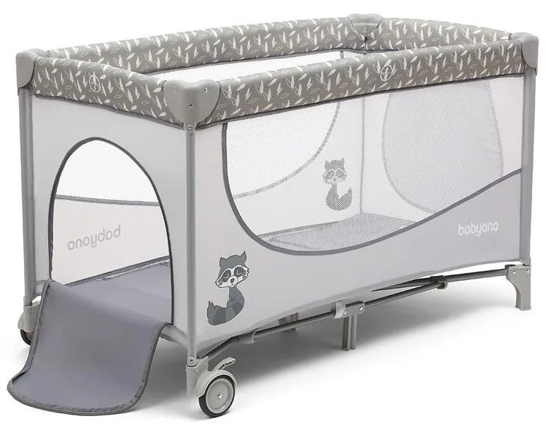BabyOno - Cestovná postieľka BASIC sivá AG0209