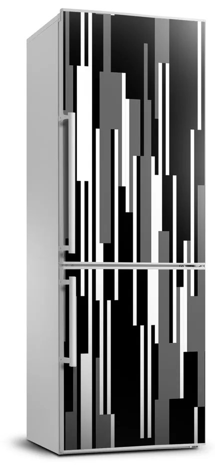 Nálepka na chladničku Čierno-biele línie FridgeStick-70x190-f-107133288