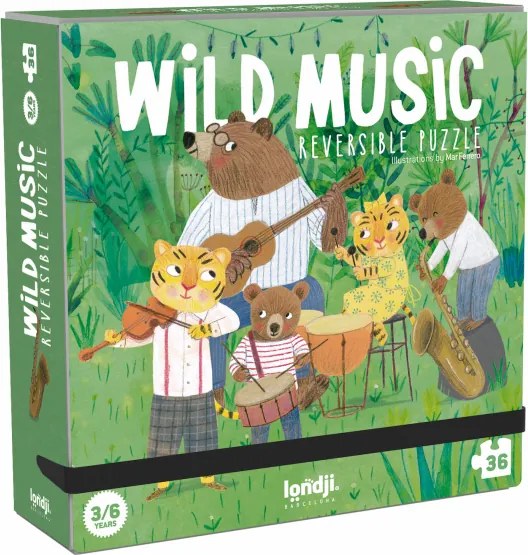 Londji Obojstranné Puzzle 36ks: Wild Music