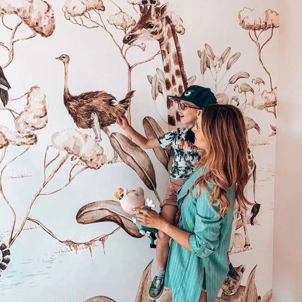 Detská tapeta na stenu savana 300