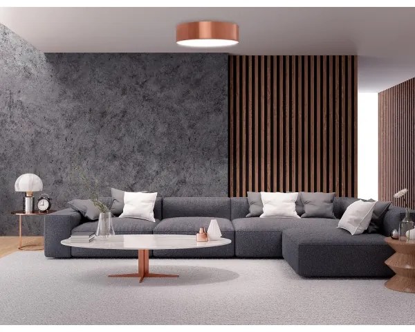 Vonkajšie stropné svietidlo so senzorom CLEO 3xE27/24W/230V pr. 40 cm medená IP54