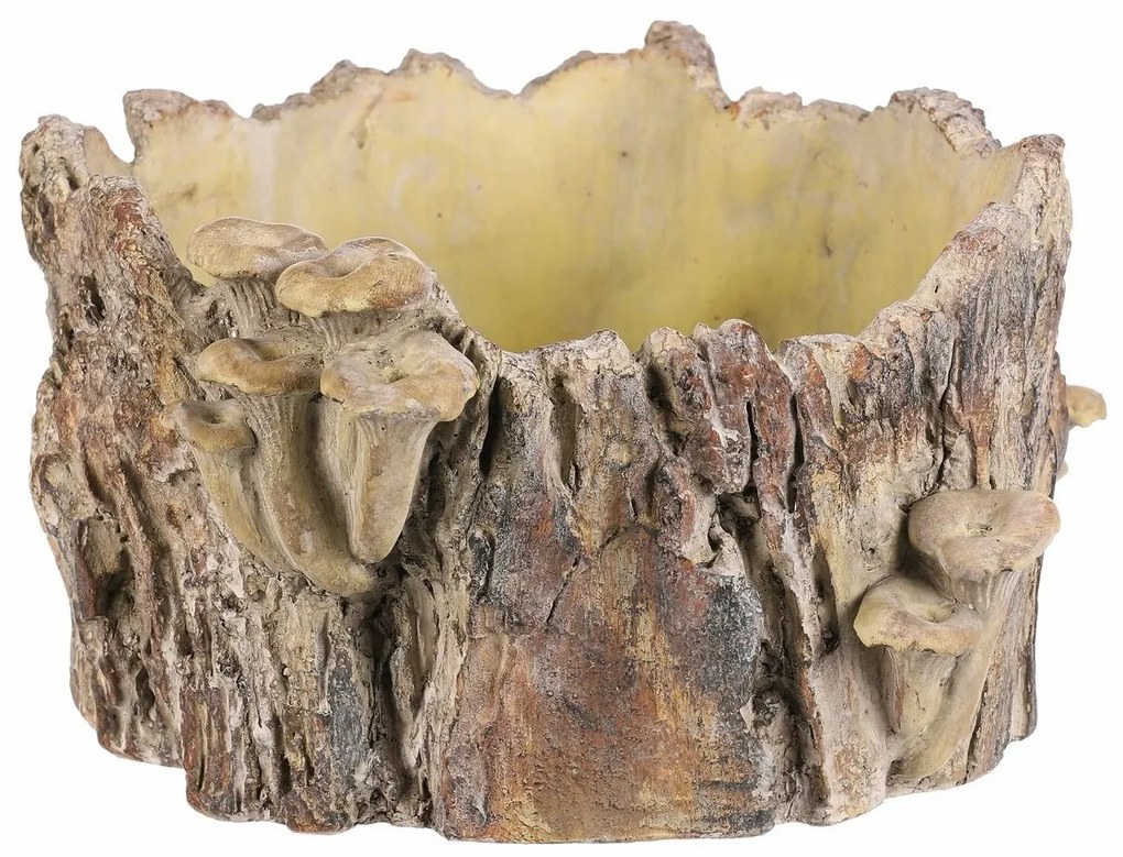 Obal betónový - peň s hríbami, 32 x 29 x 16 cm, 32 cm