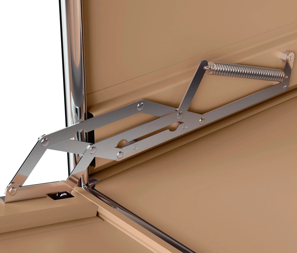 Kovový regál »CN3« s 2 výklopnými priehradkami, karamelová