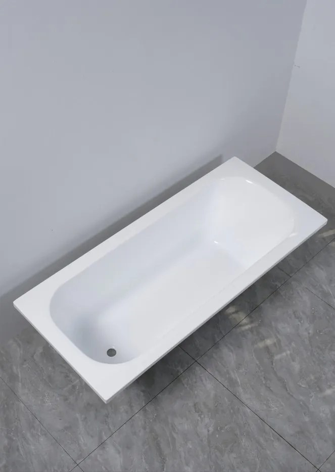 Erga Pureline-O, vaňa 1700x700x400 mm bez nožičiek, biela lesklá, ERG-V07-PURELINE-O-170x070-WH