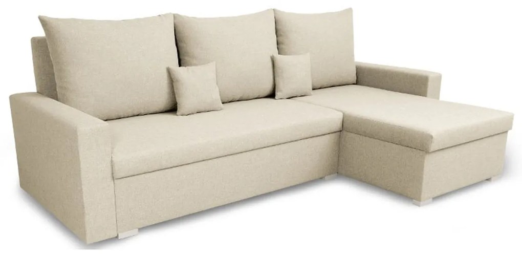 Rohová sedacia súprava s funkciou spania MONDI Krém