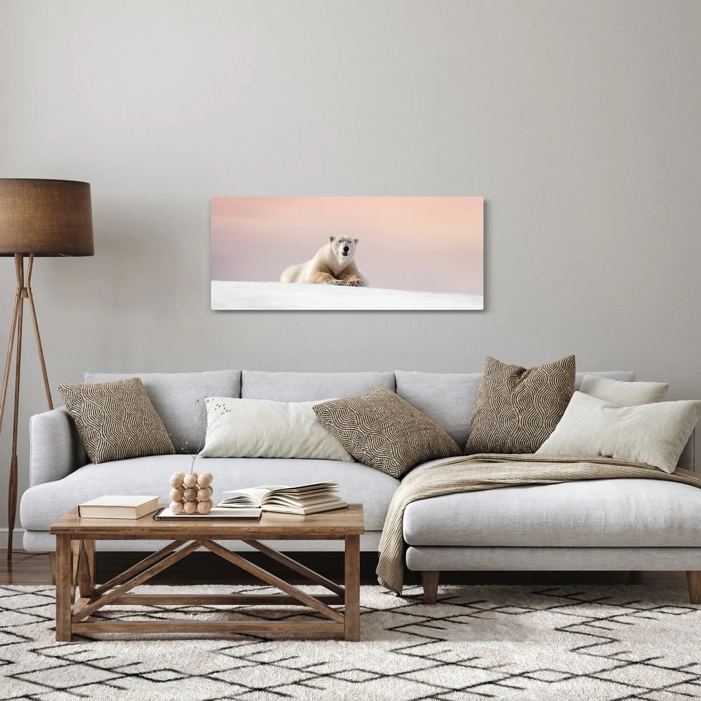 Obraz - Ľadový medveď (120x50 cm)