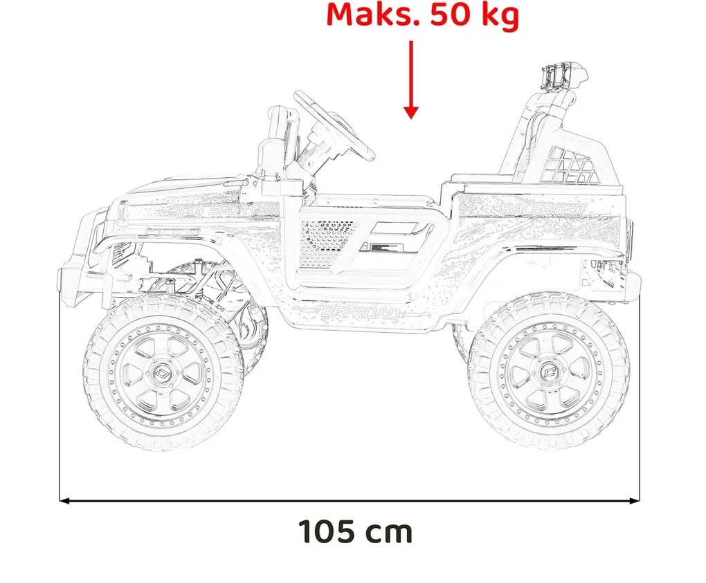 Ramiz Vozidlo OFF ROAD 4x4 SPORT Červená
