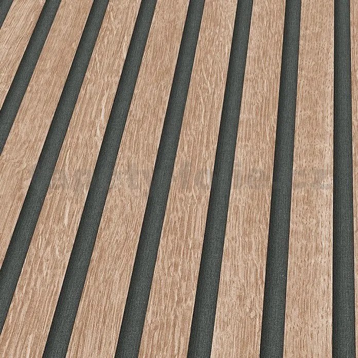 Vliesové tapety na stenu IMPOL TRADE 10400-32, rozmer 10,05 m x 0,53 m, lamely na stenu dub natural, IMPOL TRADE