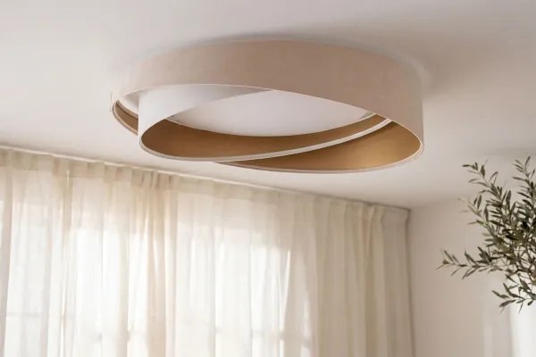 LED stropné svietidlo GALAXY MODERN LED/24W/230V pr. 55 cm béžová/biela/zlatá