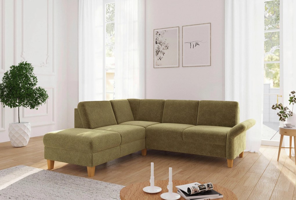 XXXLutz ROHOVÁ SEDAČKA, textil, olivovozelená Sit & More - Sedačky - 000144016196