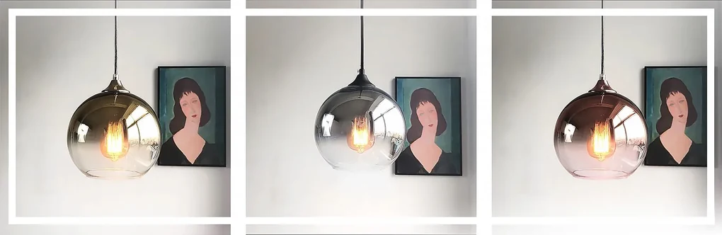 Toolight - Závesné svietidlo E27 60W APP313-1CP, ružová-zlatá, OSW-00345