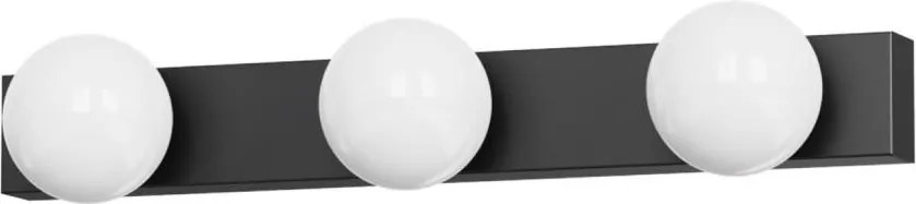 Brilagi - LED osvetlenie kúpeľňového zrkadla HOLLYWOOD 3xLED/3W/230V IP44 čierna