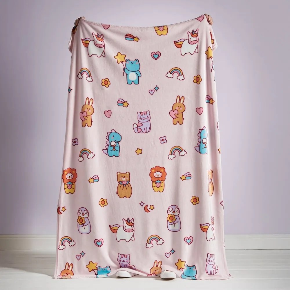 Ružová fleecová detská deka 130x170 cm Forever Together – Catherine Lansfield