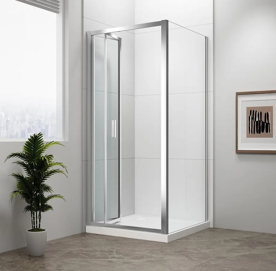 Polysan Polysan, EASY štvorcová sprchová zástena 800x800mm, skladacie dvere, L/R varianta, číre sklo, EL1980EL3215