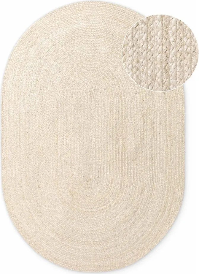 Obojstranný/ručne tkaný jutový koberec v svetloprírodnej farbe 160x230 cm Braided – Hanse Home