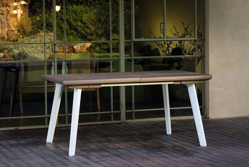 BAZÁR KETER HARMONY Rozkladací stôl 162x100x74cm, biela/cappuccino 17202278 POŠKODENÝ OBAL
