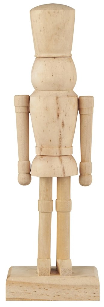 IB LAURSEN Drevená soška Nutcracker Square Feet Natural 31 cm