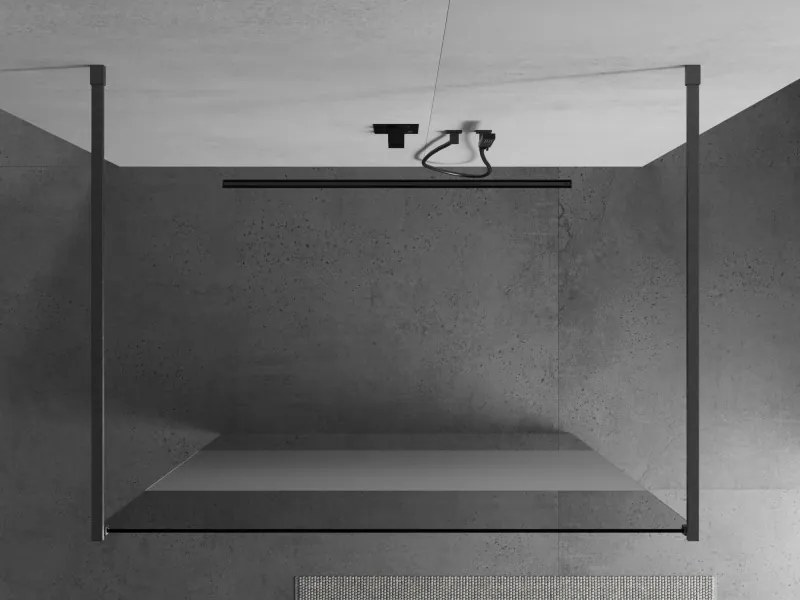 Mexen Kioto, sprchová zástena Walk-In 110 x 200 cm, 8mm číre sklo-námraza, grafitový profil, 800-110-002-66-35