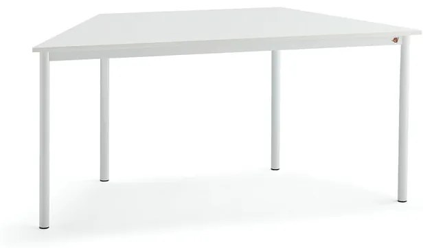 Stôl BORÅS TRAPETS, 1600x800x720 mm, laminát - biela, biela