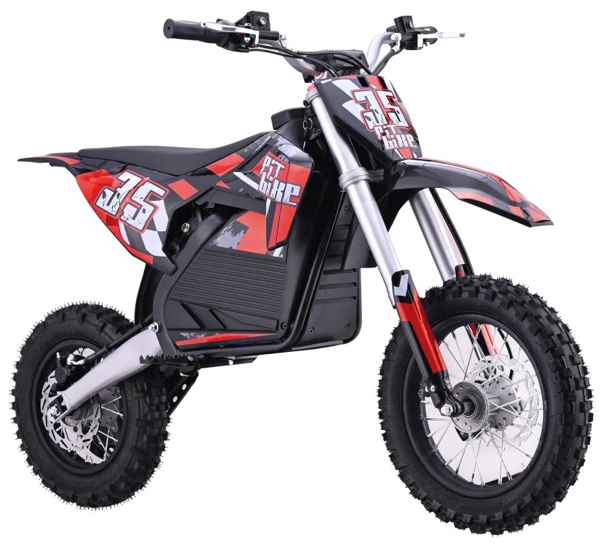 Elektrický detský PIT BIKE s batériovým motorom - červený