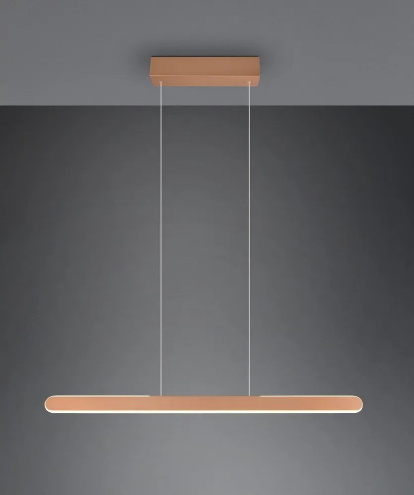 Hnedé LED závesné svietidlo Helios - Trio