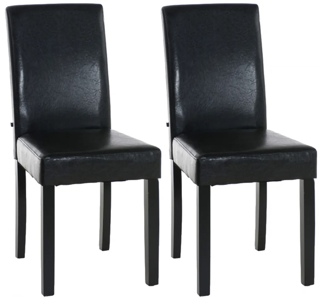 Jedálenská stolička Inn (SET 2 ks) - nohy čierne - Hnedá