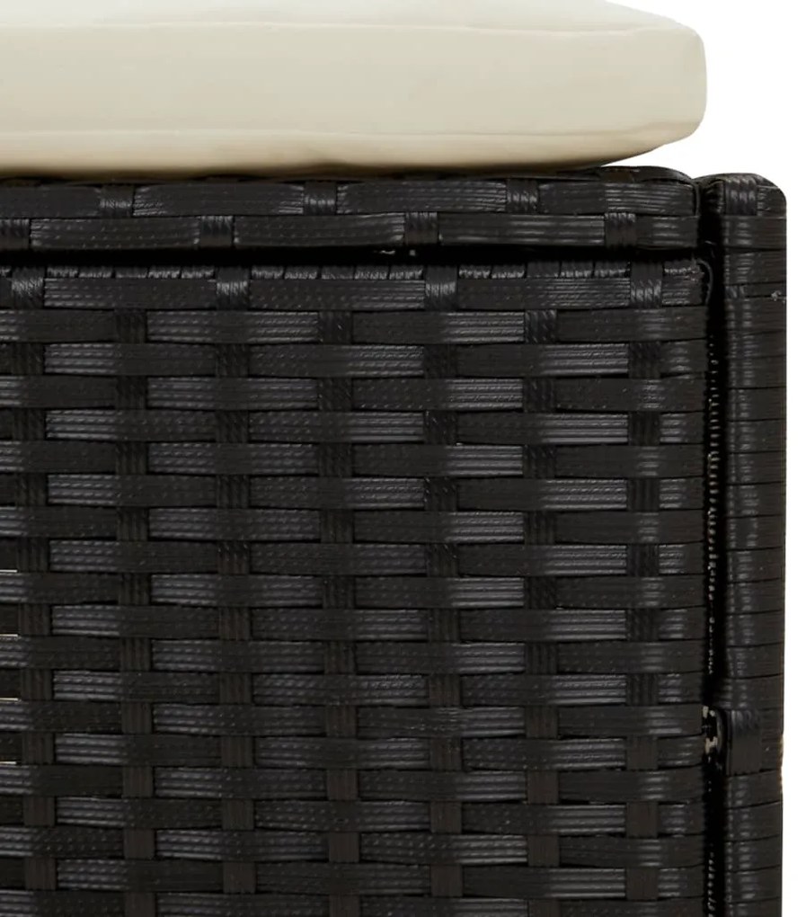 Rám k vírivke, čierny, polyratan a akáciový masív