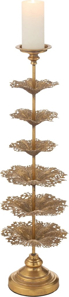 Zlatý kovový svietnik v tvare stromčeka Tree Flower L – 22*22*79,5 cm